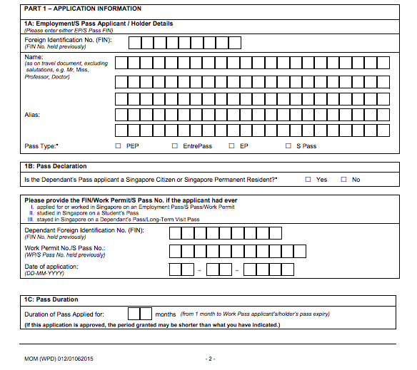 書き方 シンガポールのdependant S Pass 配偶者ビザ を申請しよう Japanda Part 2